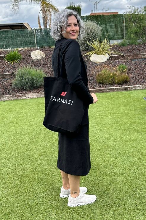 Bolsa Negra Farmasi Algodón Orgánico